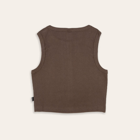 Women's Zoe Rib Knit Tank | Mocha
