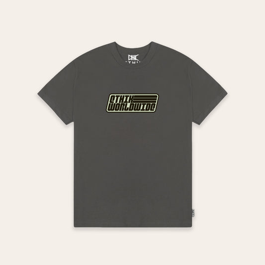 Retro Logo Tee | Charcoal