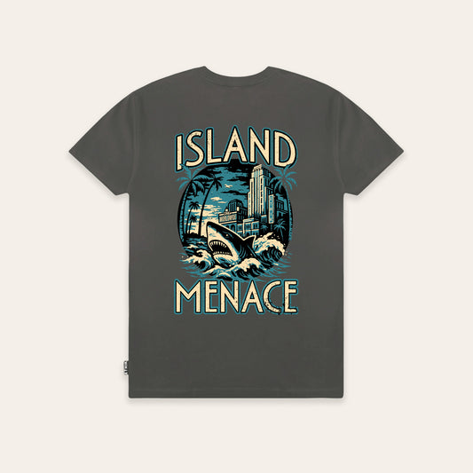 Island Menace Tee | Charcoal