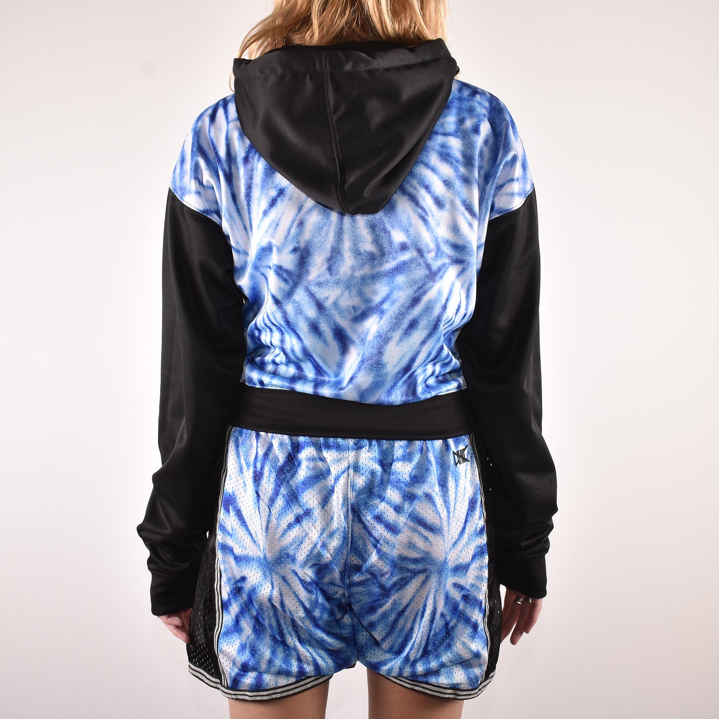 Women's Woodstock Tie-Dye Crop Hoodie | Blue