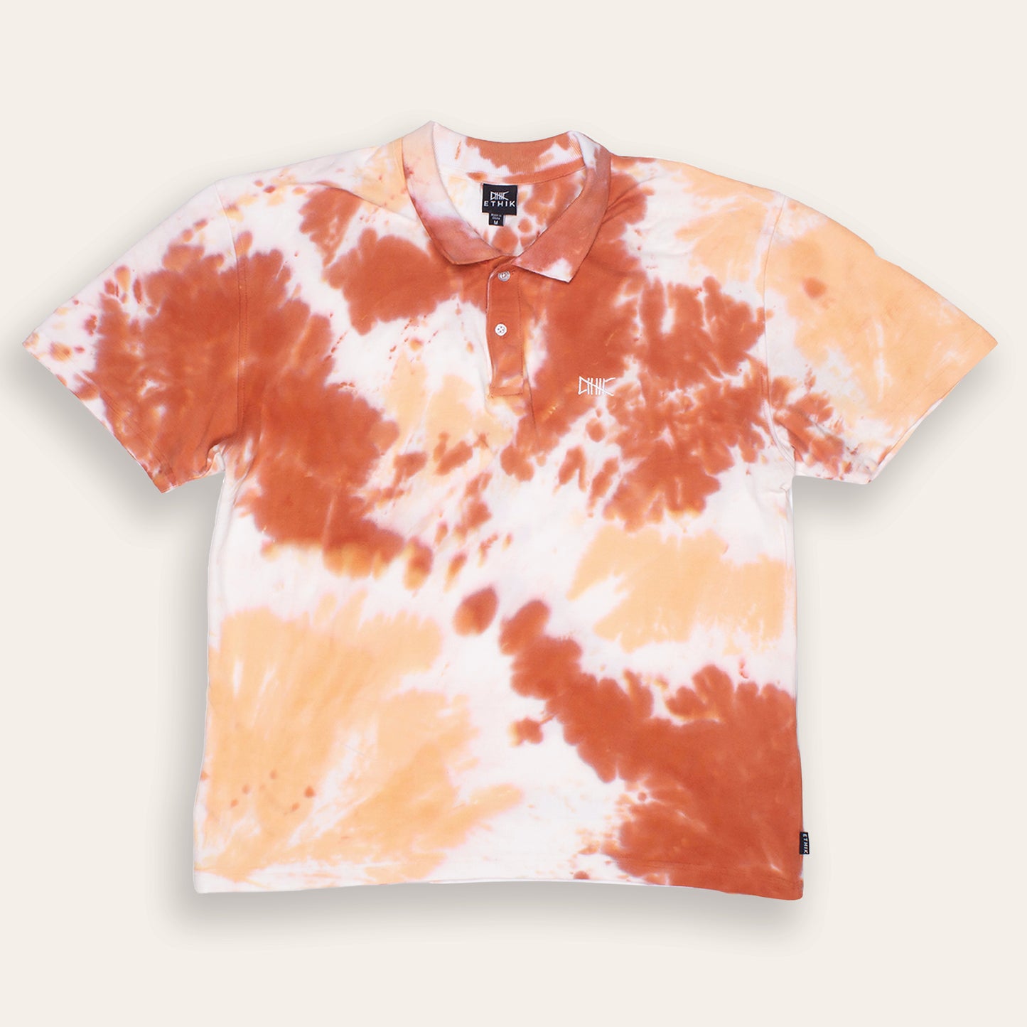 Shibori Dyed Polo | Orange