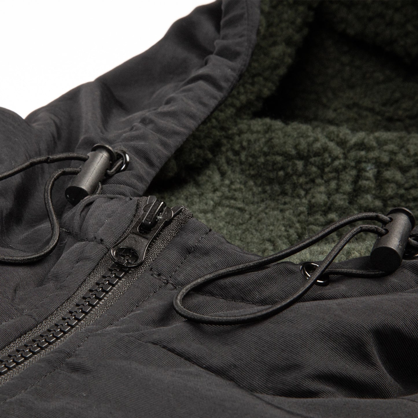 Half Zip Sherpa Fleece Jacket | Olive