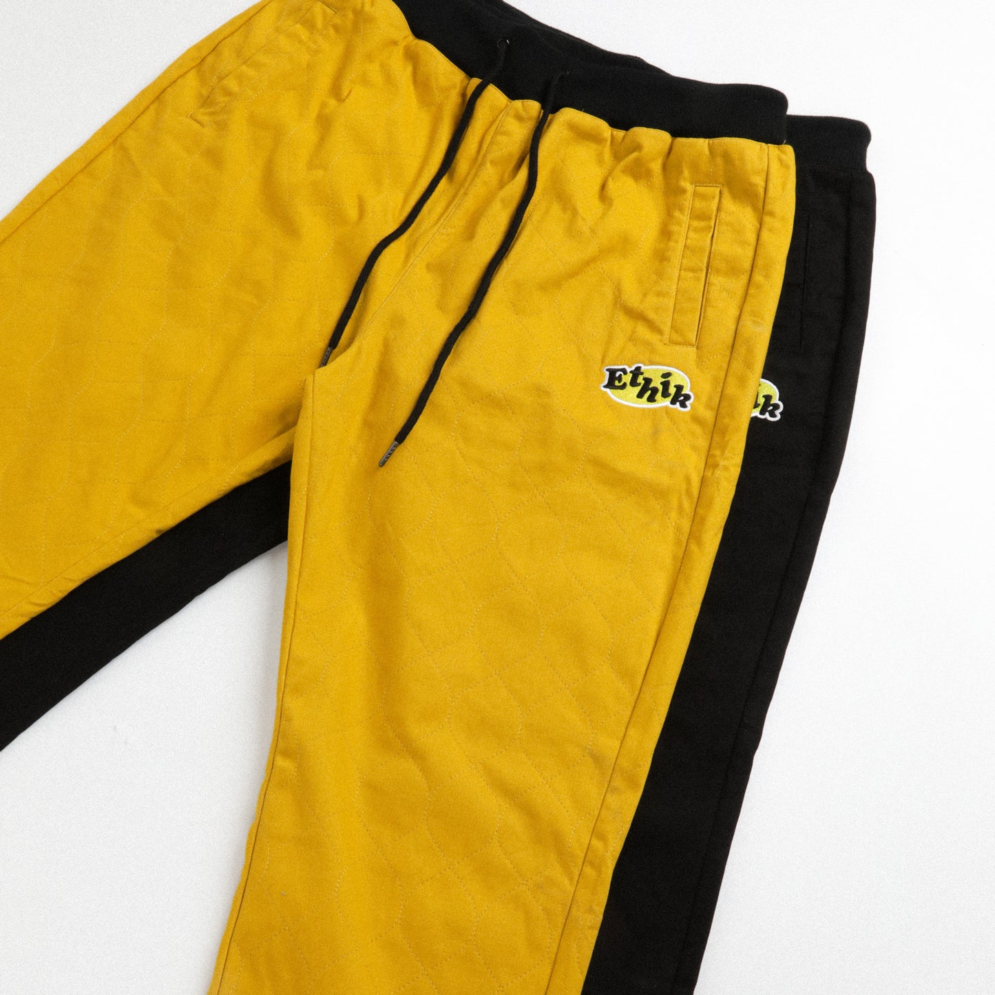 Quilted Joggers | Yellow