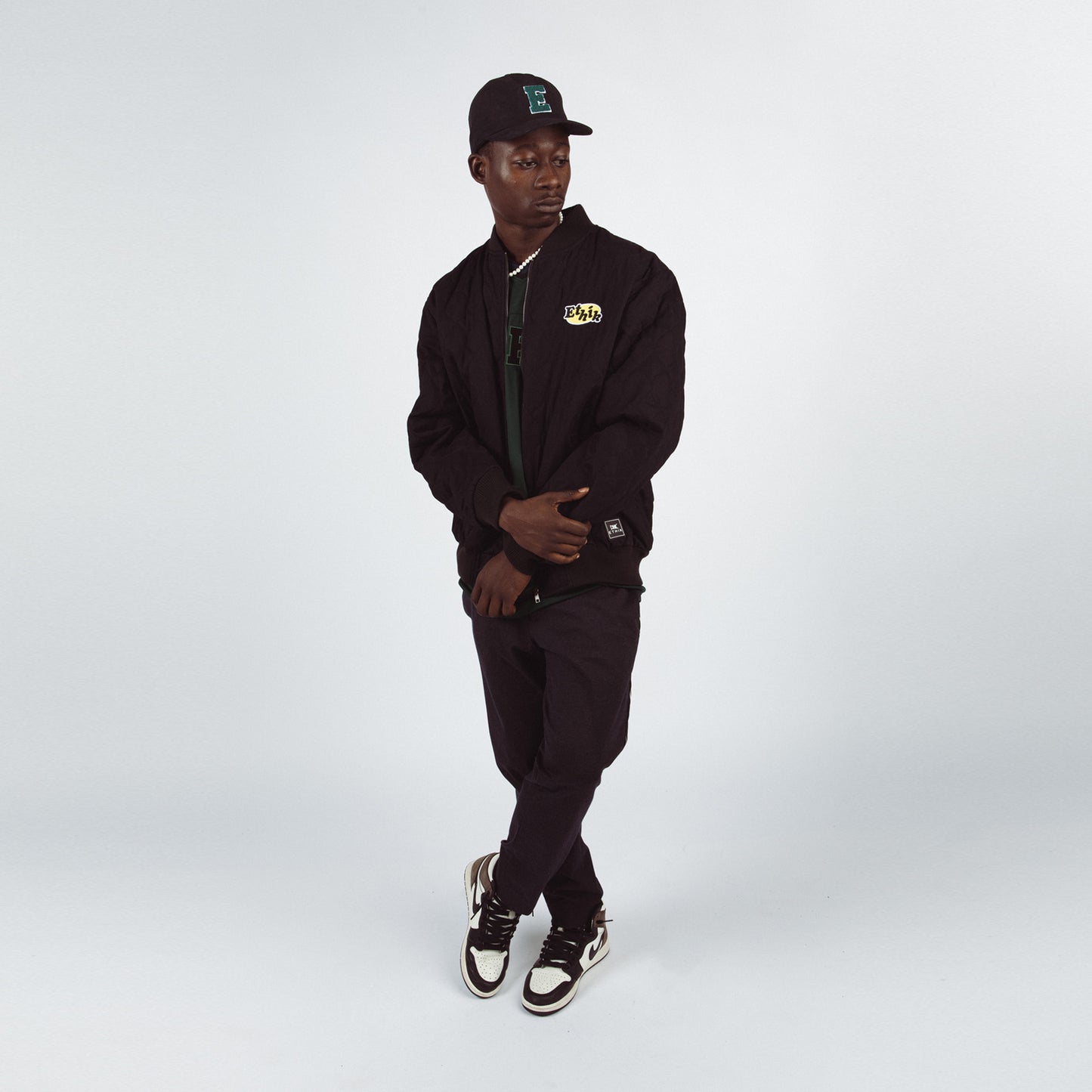 Quilted Bomber | Black