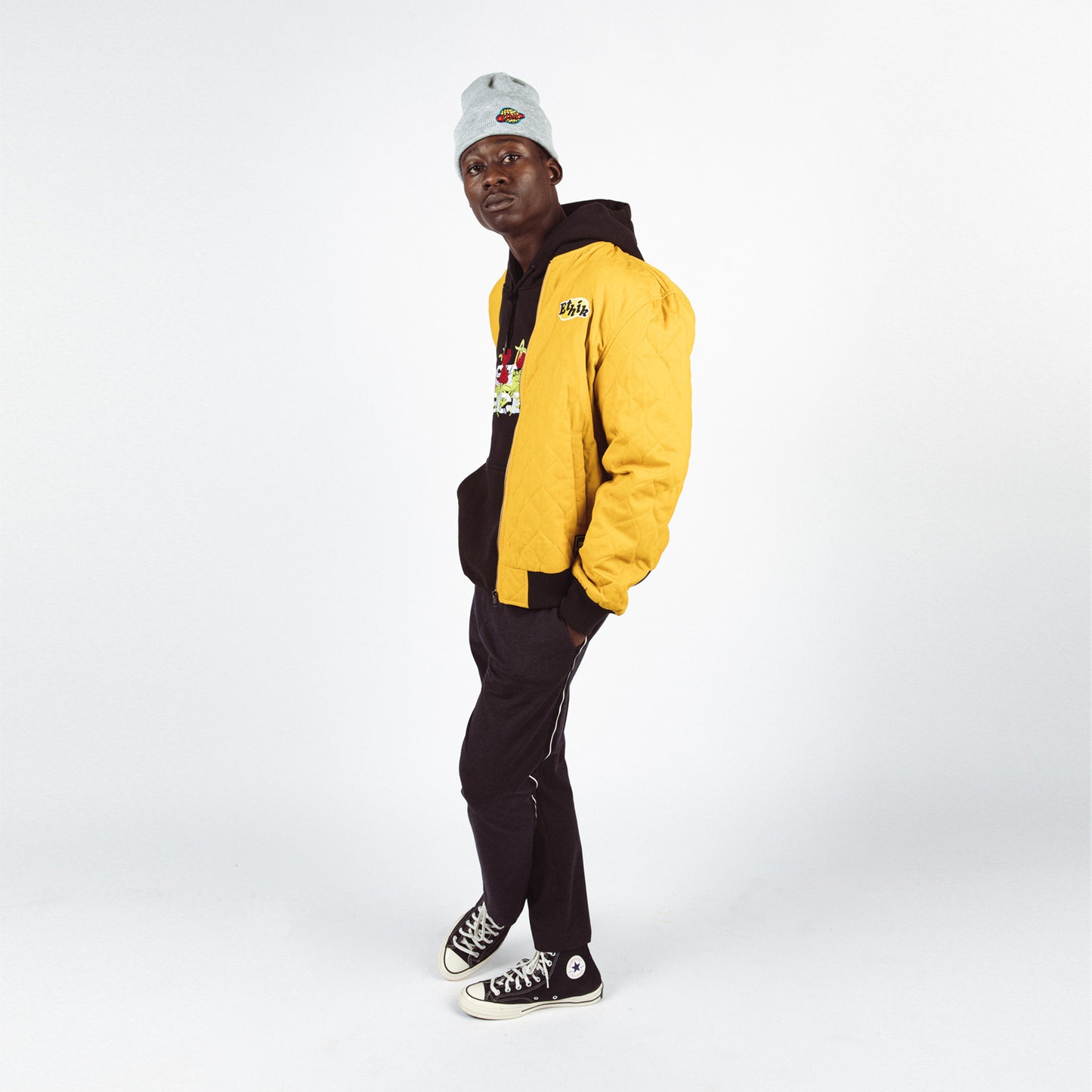 Quilted Bomber | Yellow