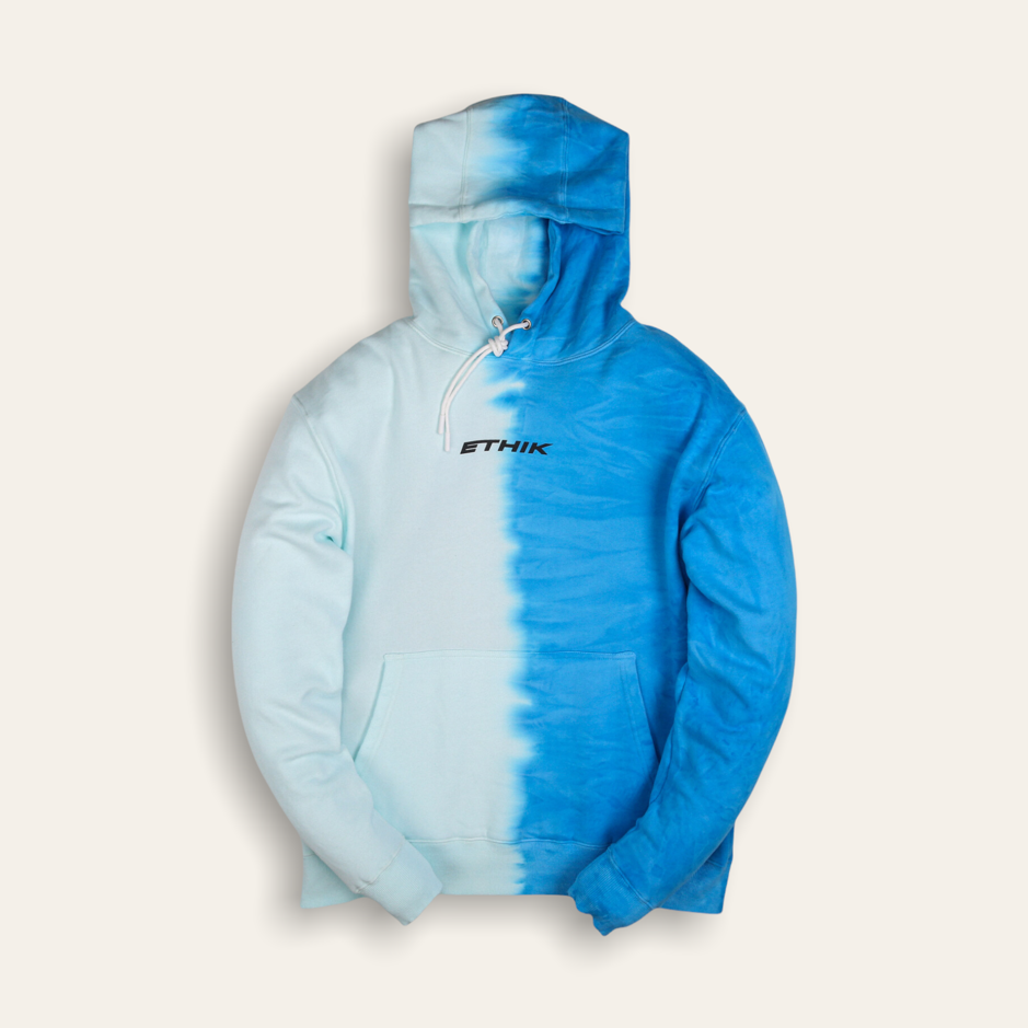 Dipped Hoodie | White & Blue