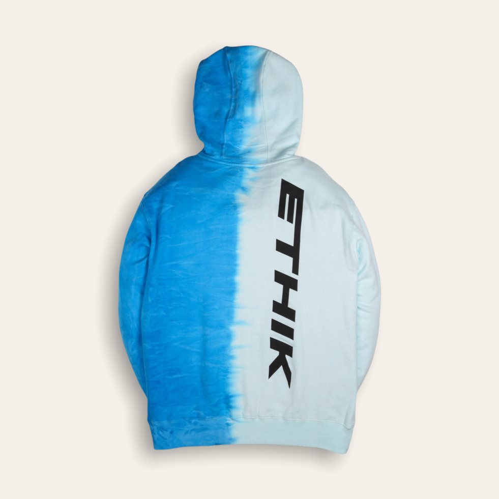 Dipped Hoodie | White & Blue