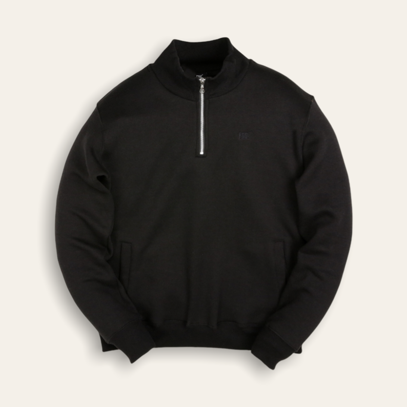 Quarter Zip Pullover | Black