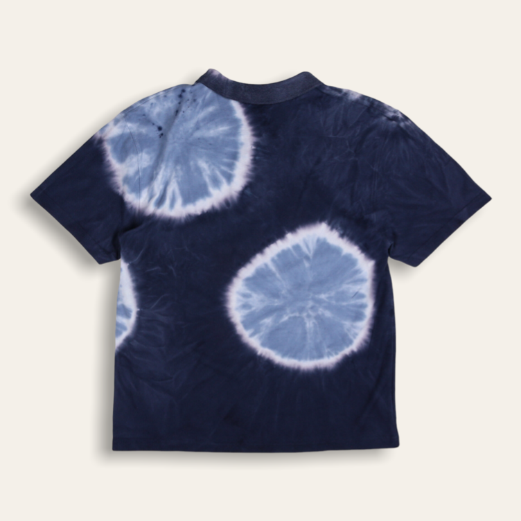 Shibori Dyed Polo | Blue