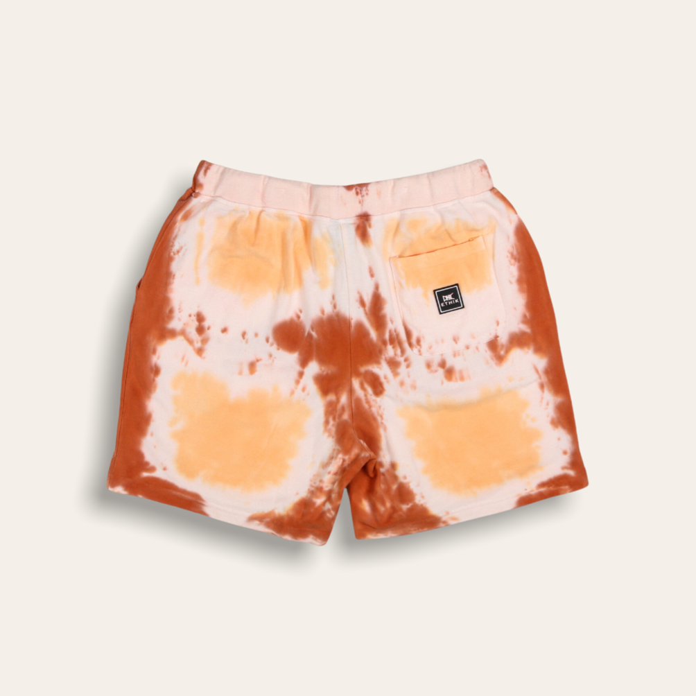 Shibori Dyed Shorts | Orange
