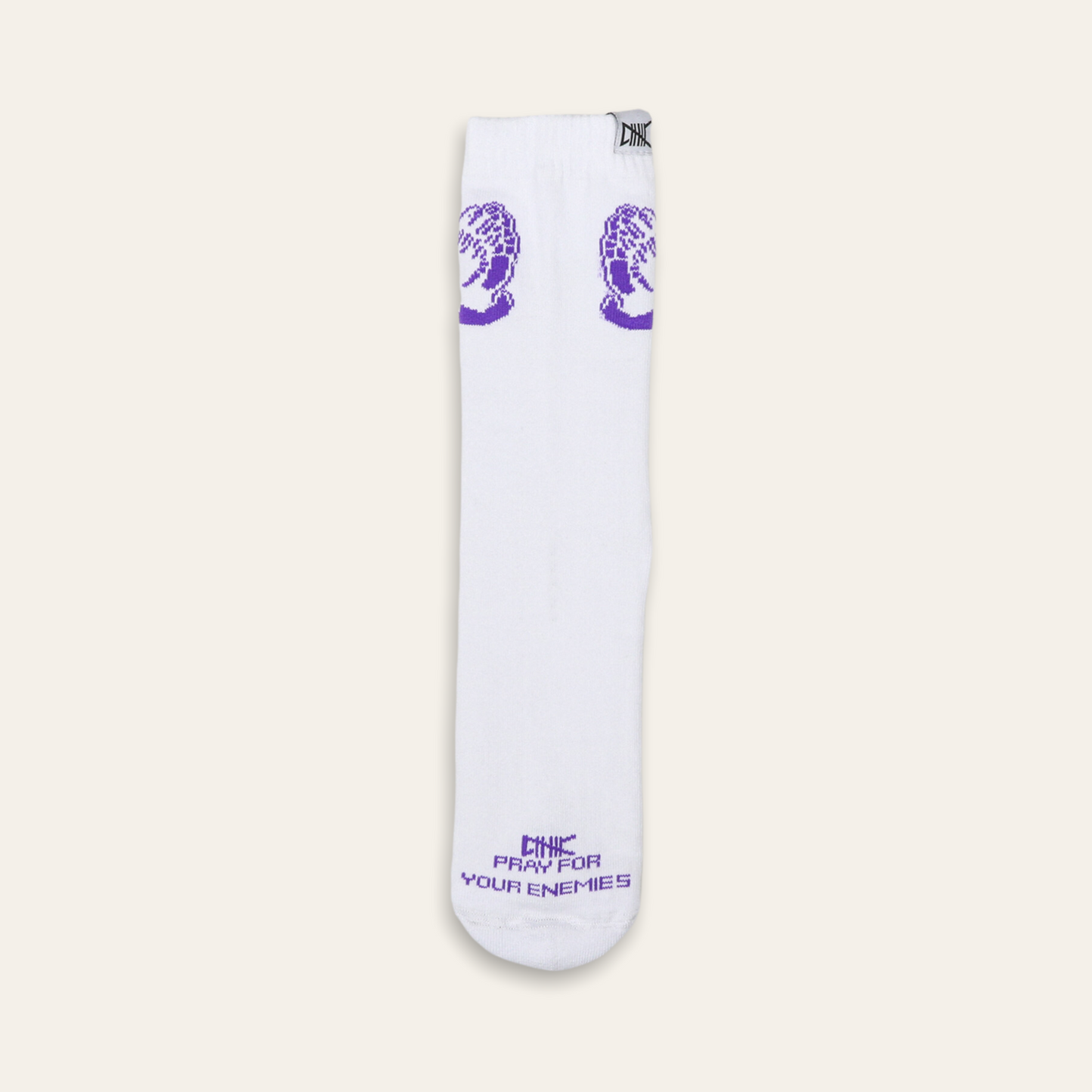 Pray hands Socks | White