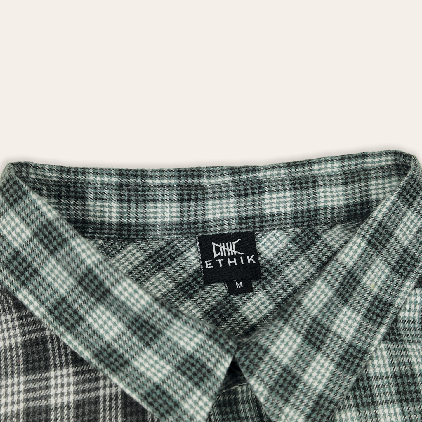 Split Houndstooth Flannel | Teal & Grey