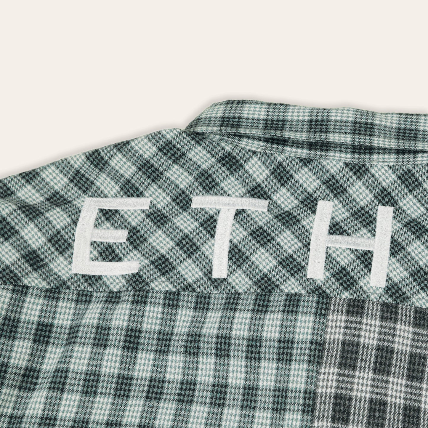 Split Houndstooth Flannel | Teal & Grey