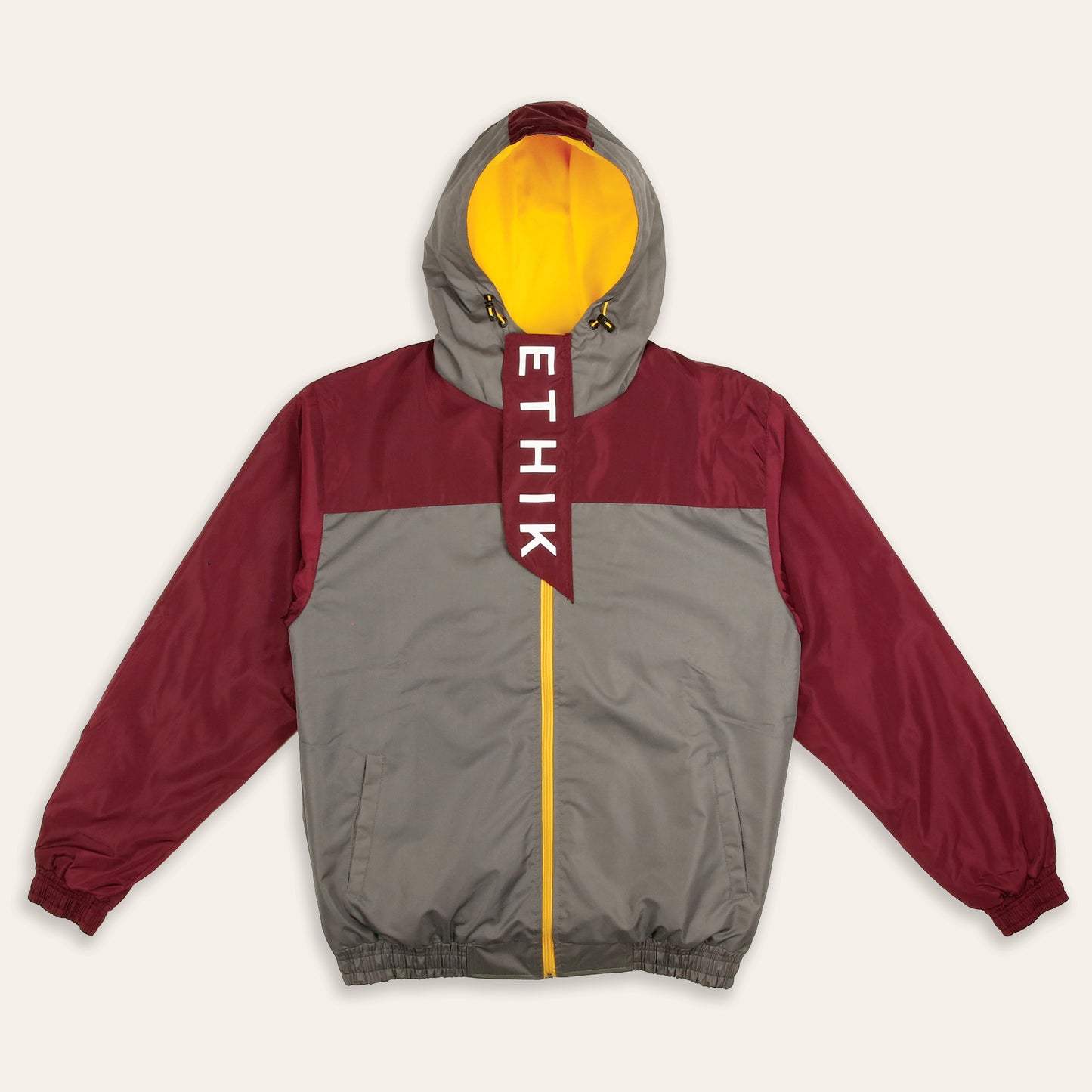 Half Placket Jacket | Maroon