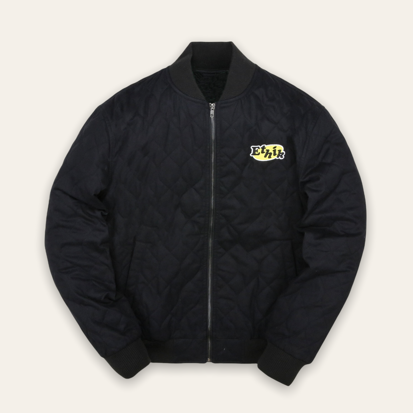 Quilted Bomber | Black