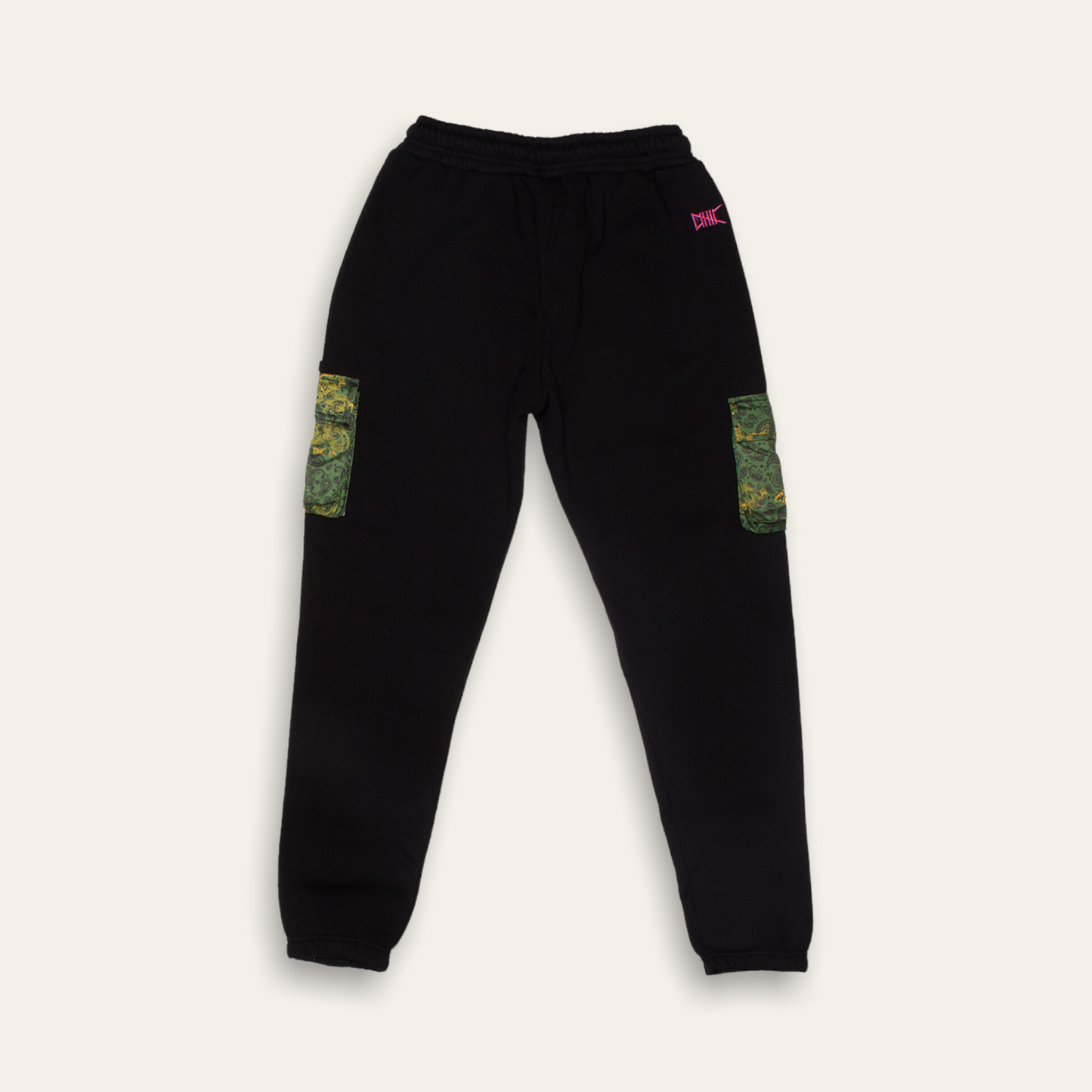 Women's Kimono Dragon Sweatpants | Black