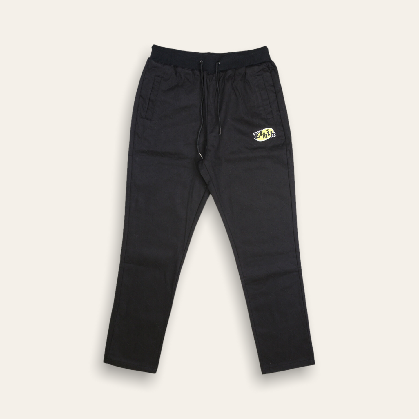Quilted Joggers | Black
