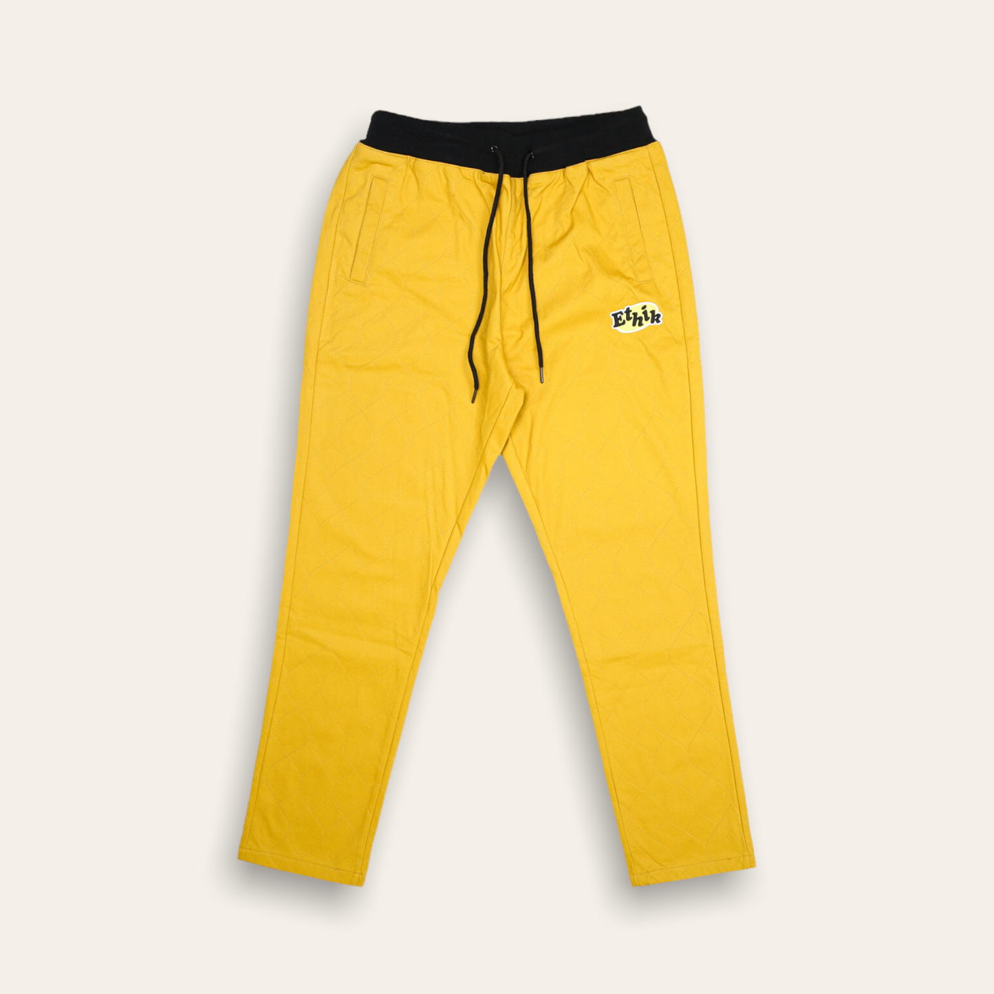 Quilted Joggers | Yellow