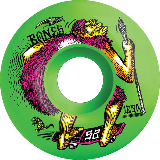 BONES 100's OG V4 NEONDERTHAL 52mm 100A GREEN