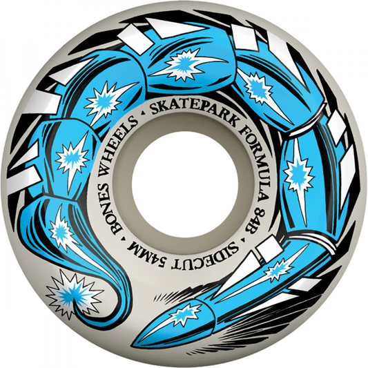 BONES SPF P5 SCORPEEDO 54MM 84B WHT W/BLU
