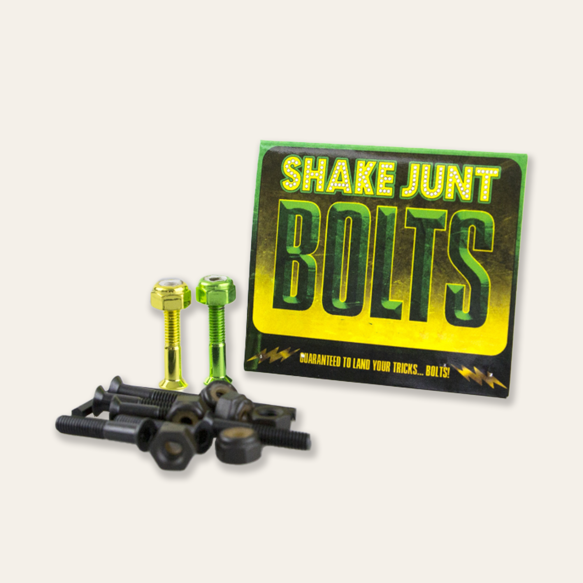 SJ BAG-O-BOLTS BLK/GRN/YEL 1" PHILLIPS 1set