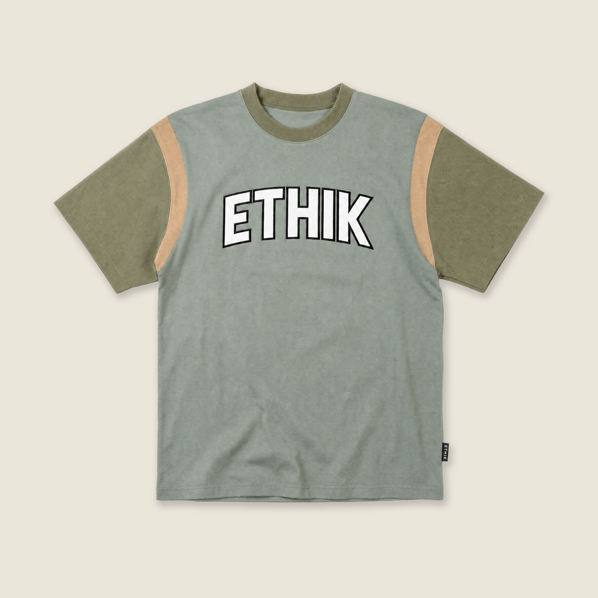 Terry Block Tee | Sage