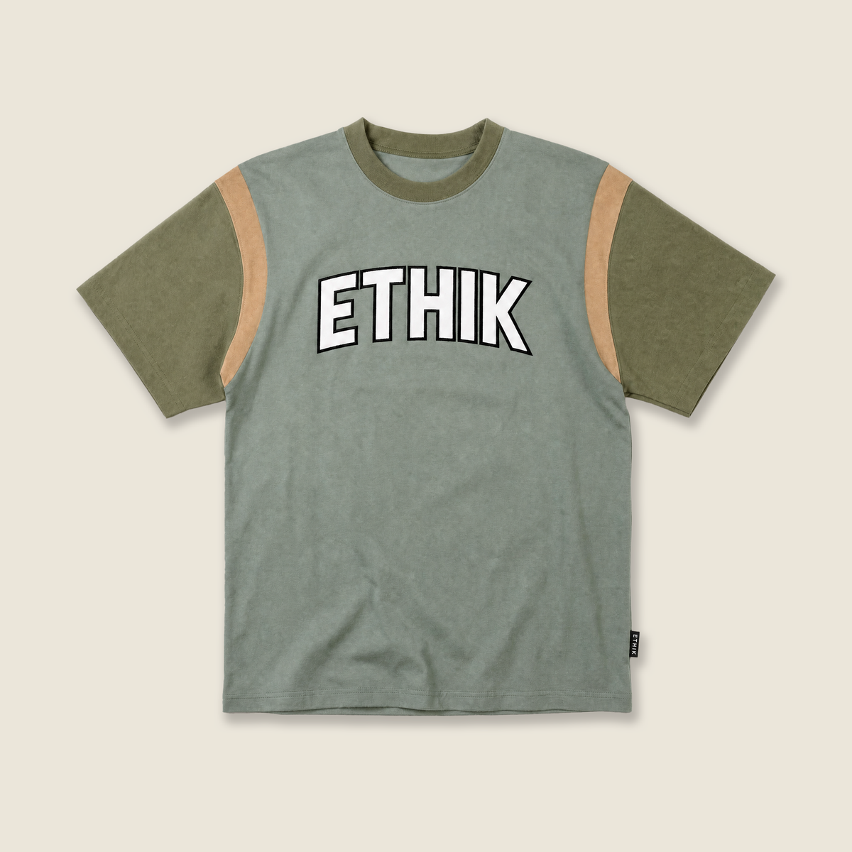 Terry Block Tee | Sage