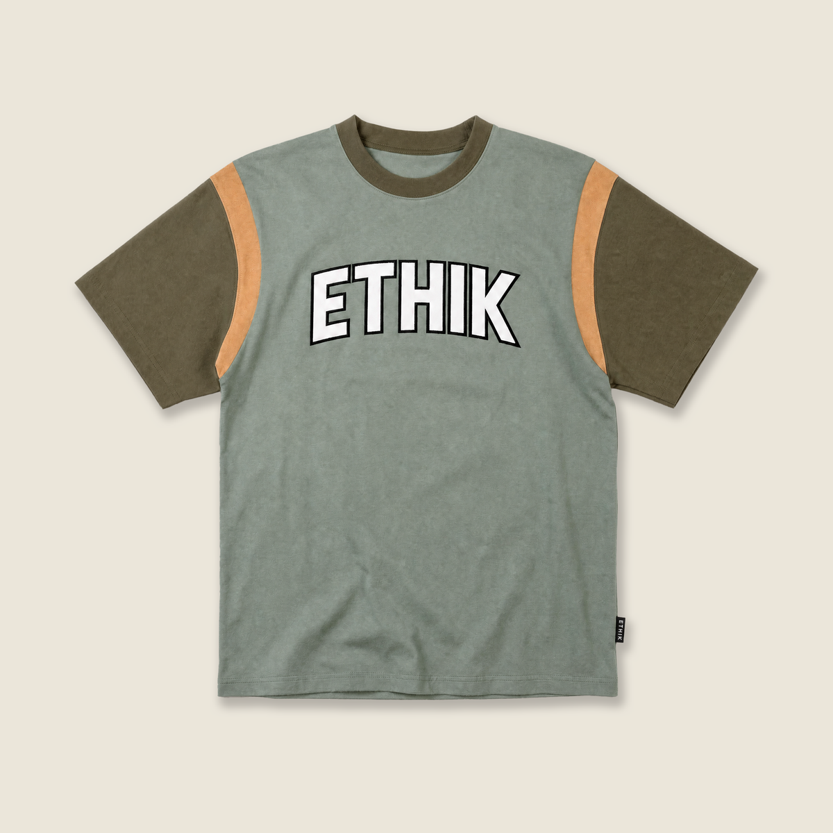 Terry Block Tee | Sage