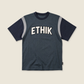 Terry Block Tee | Charcoal