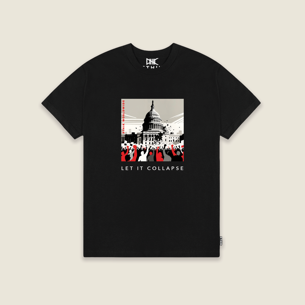 Let it Collapse Tee | Black