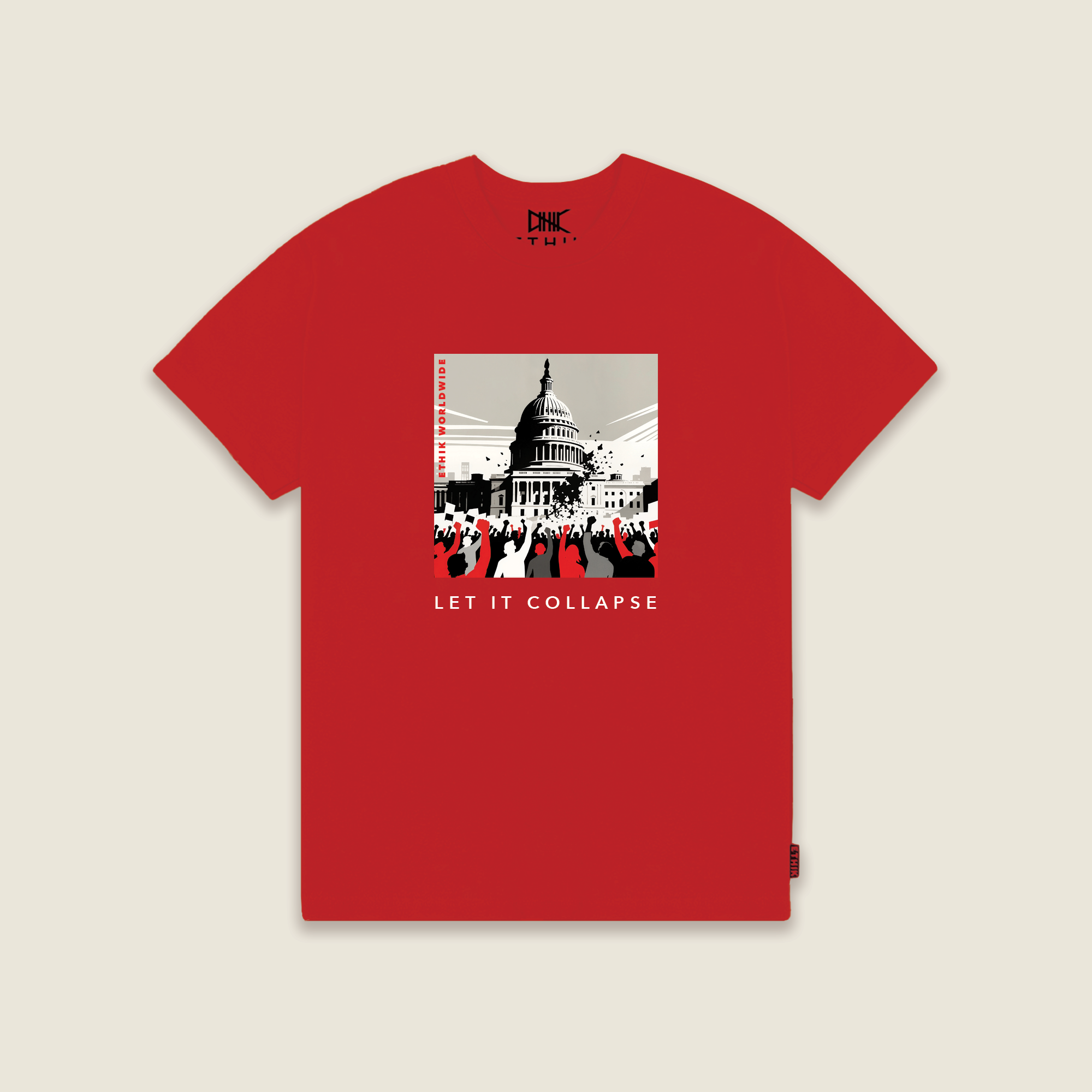 Let it Collapse Tee | Red