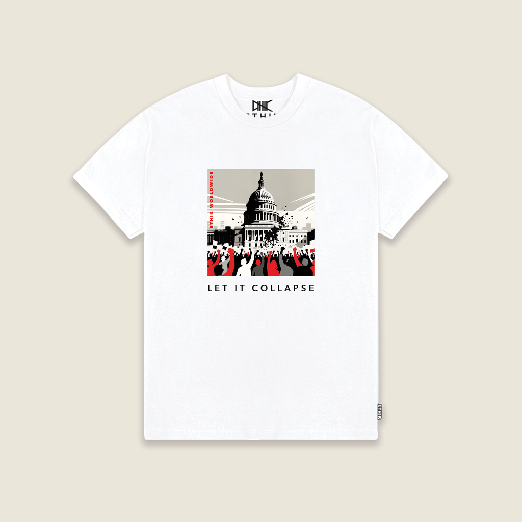 Let it Collapse Tee | White