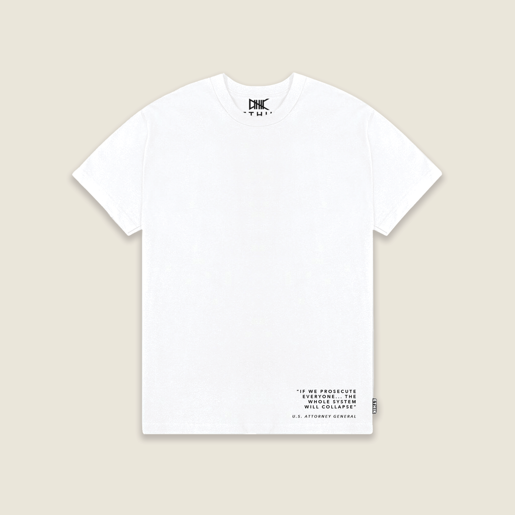 Let it Collapse Tee | White