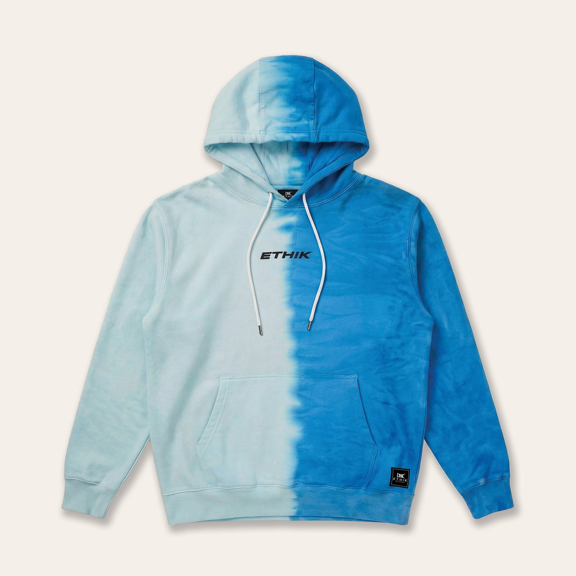 Dipped Hoodie | White & Blue