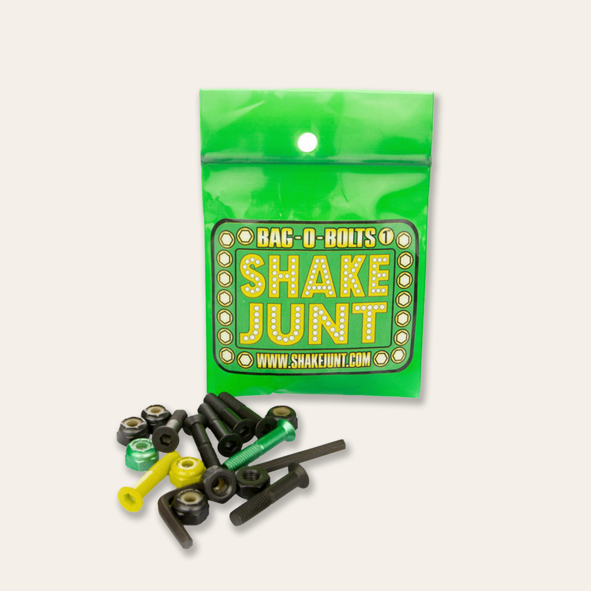 SJ BAG-O-BOLTS BLK/GRN/YEL 1"(ALLEN) 1set