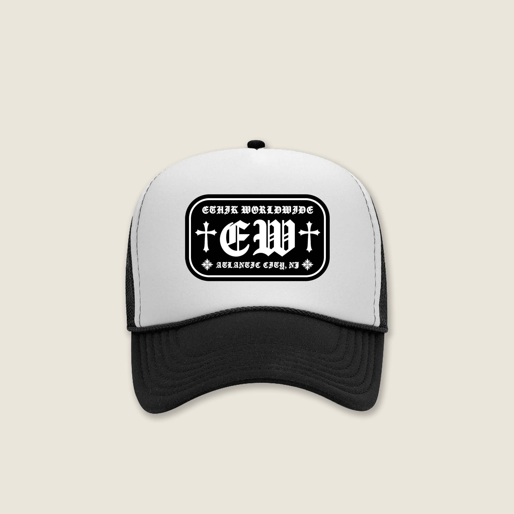 Memento Mori Trucker Hat | Black/White