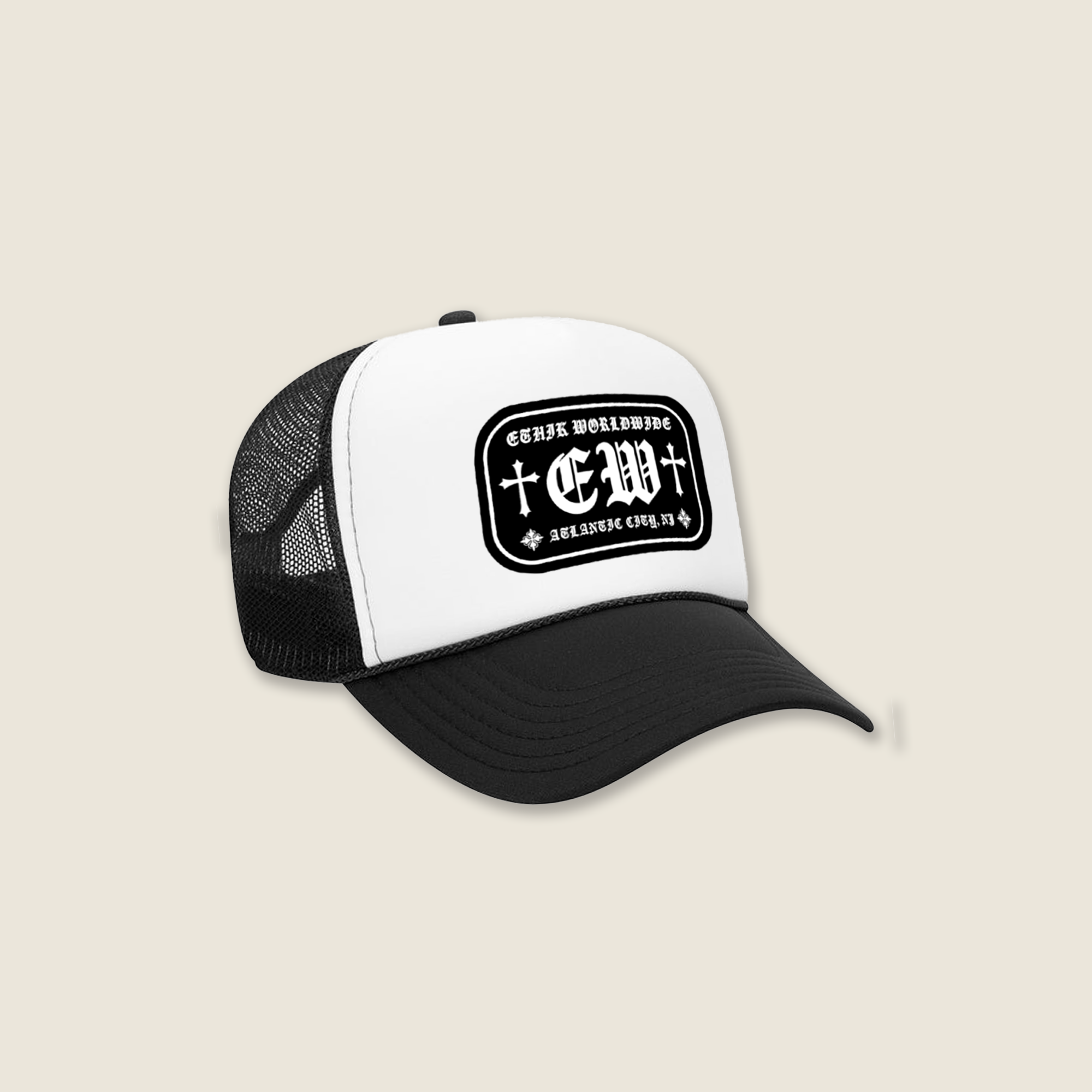 Memento Mori Trucker Hat | Black/White