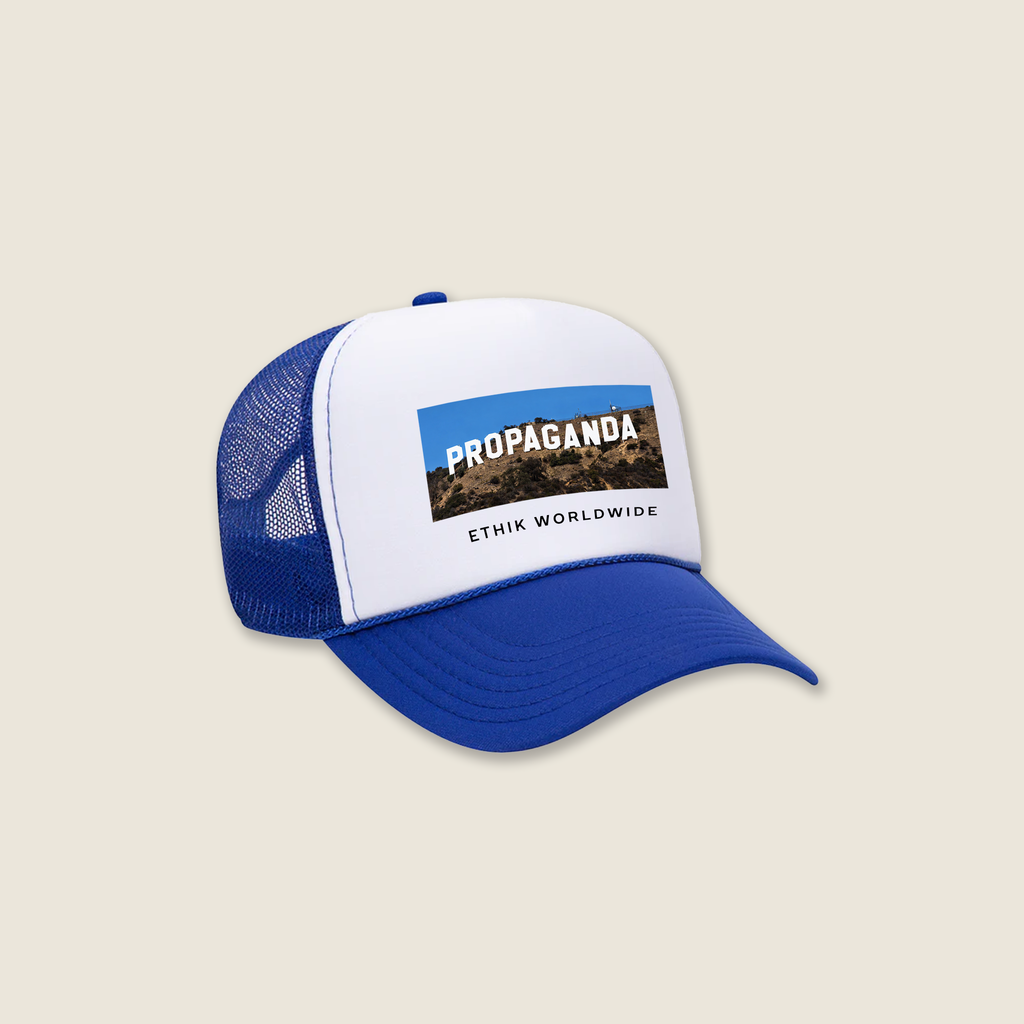 Propaganda Blvd. Trucker Hat | Blue/White