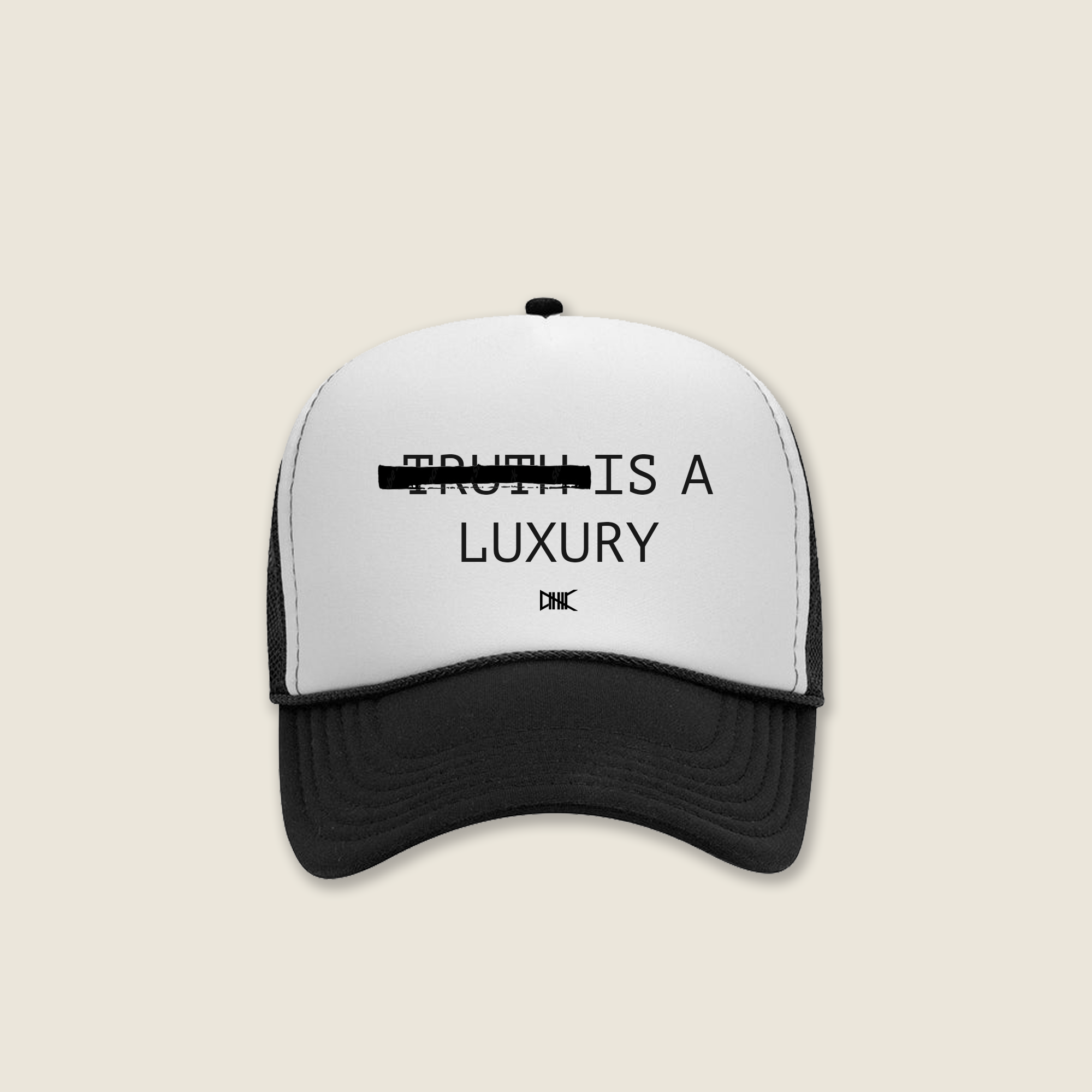Redacted Trucker Hat | Black/White