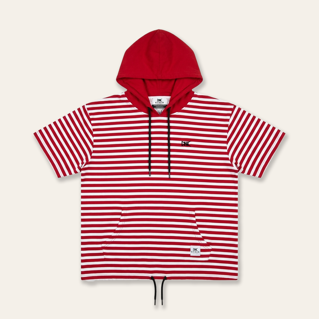 OG Striped Short Sleeve Hoodie | Red (c. 2020)