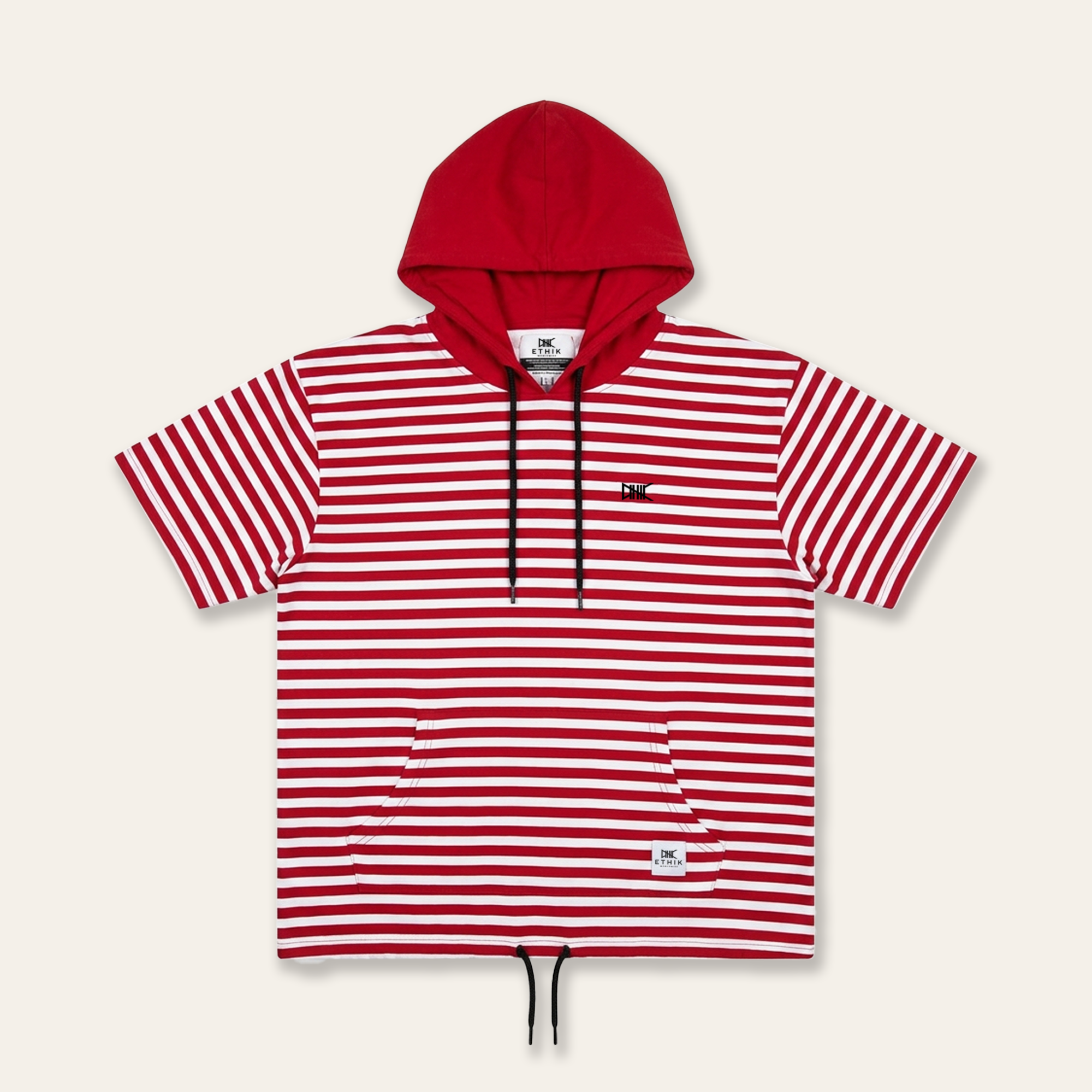 OG Striped Short Sleeve Hoodie | Red (c. 2020)