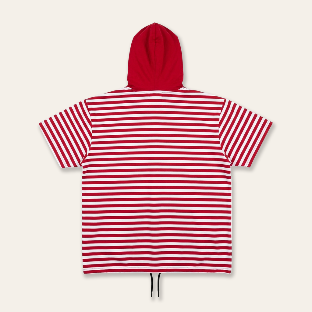 OG Striped Short Sleeve Hoodie | Red (c. 2020)