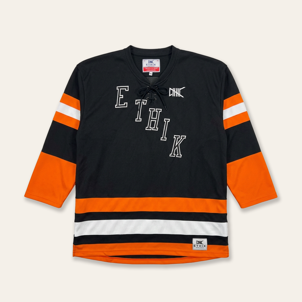 Worldwide 3/4 Sleeve Hockey Jersey  | Black (c. 2018)