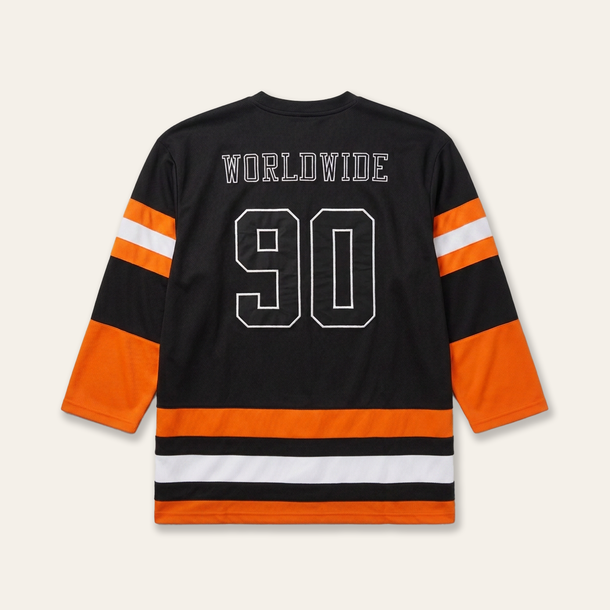 Worldwide 3/4 Sleeve Hockey Jersey  | Black (c. 2018)