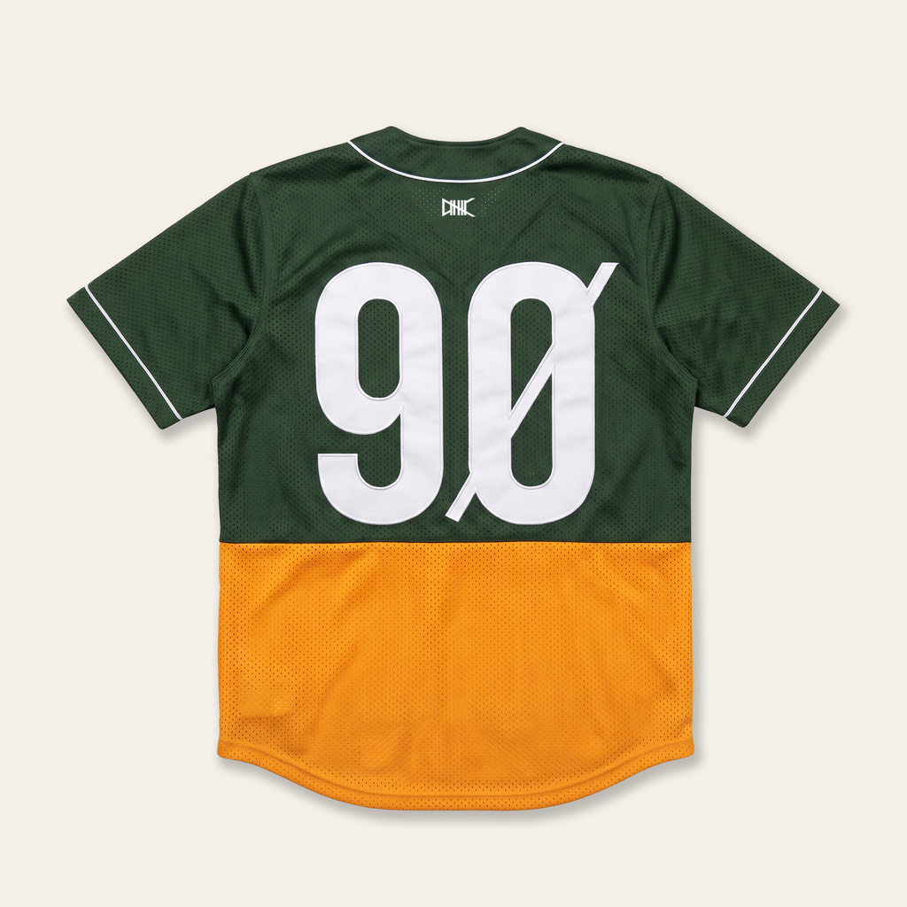 Split-Tone Baseball Jersey | Green/Orange (c. 2017)