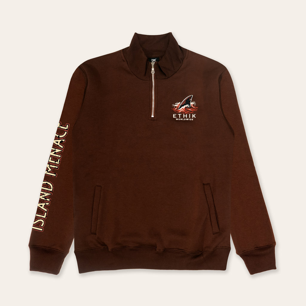Island Menace Quarter Zip | Mocha