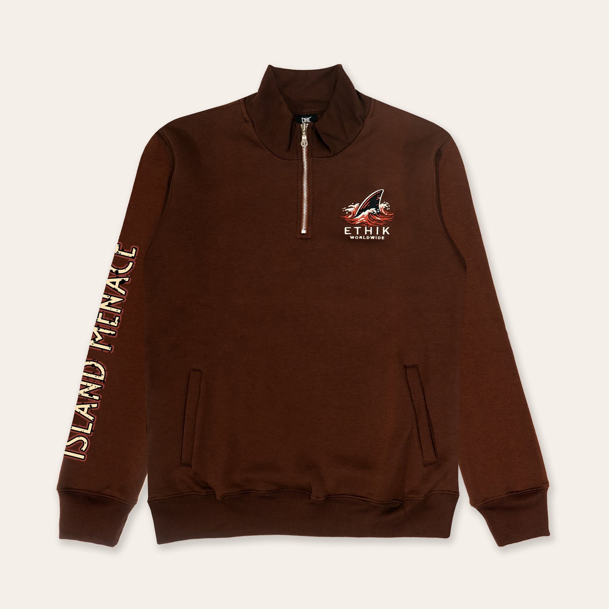 Island Menace Quarter Zip | Mocha