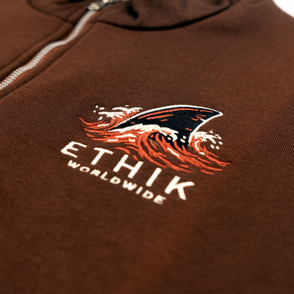 Island Menace Quarter Zip | Mocha