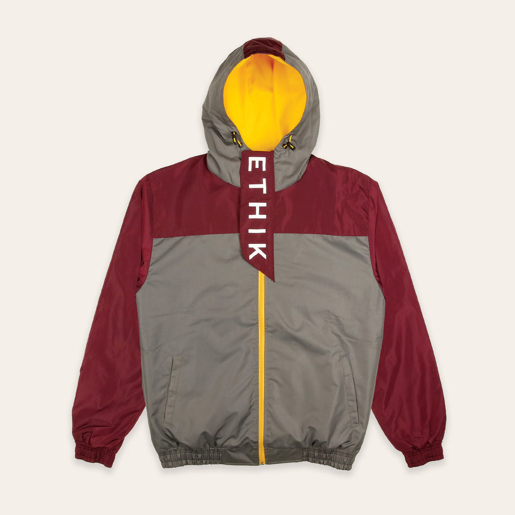Half Placket Jacket | Maroon