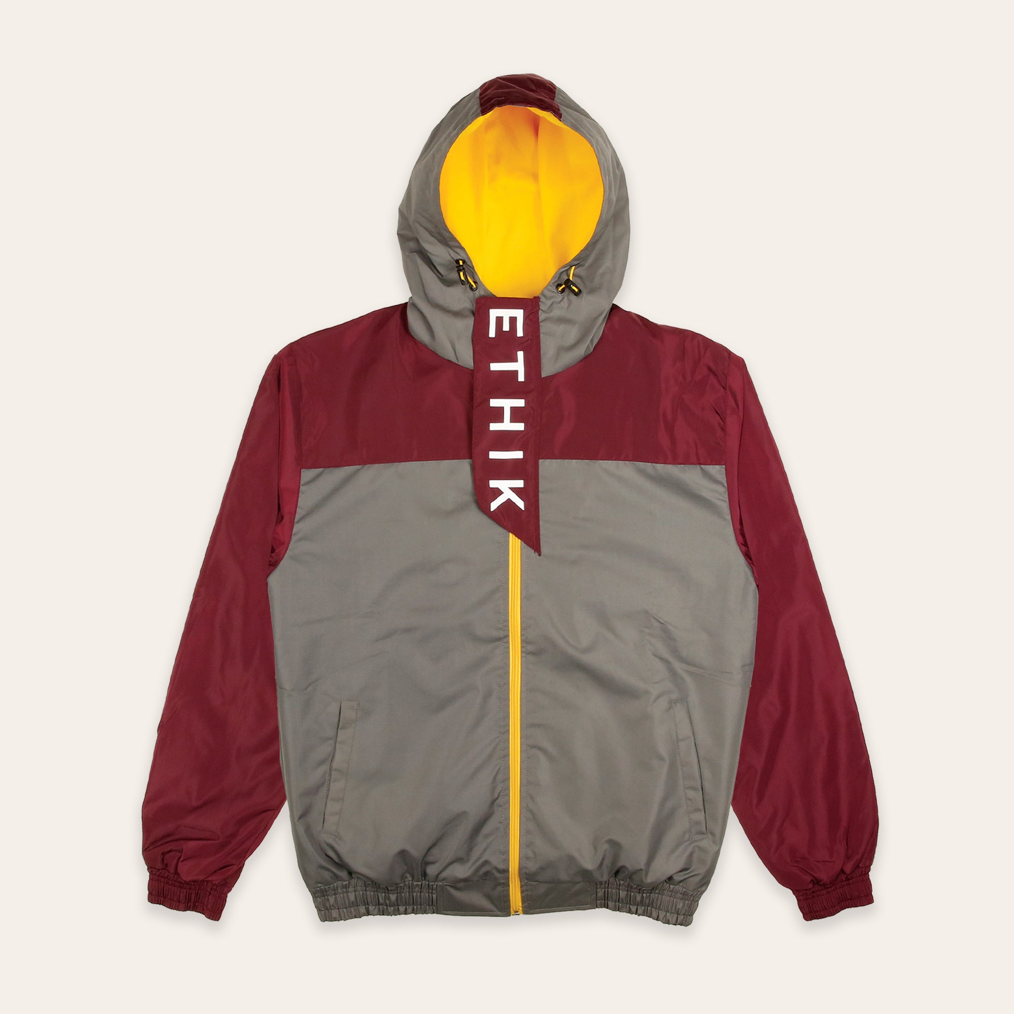 Half Placket Jacket | Maroon